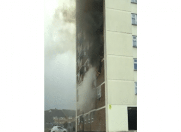 Fire and block of flats