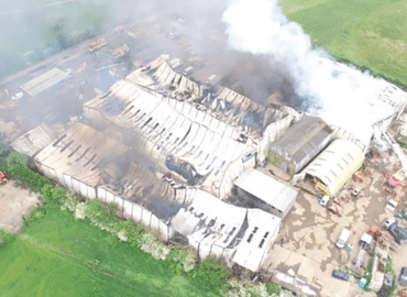 Fire at Industrial estate bedfordshire