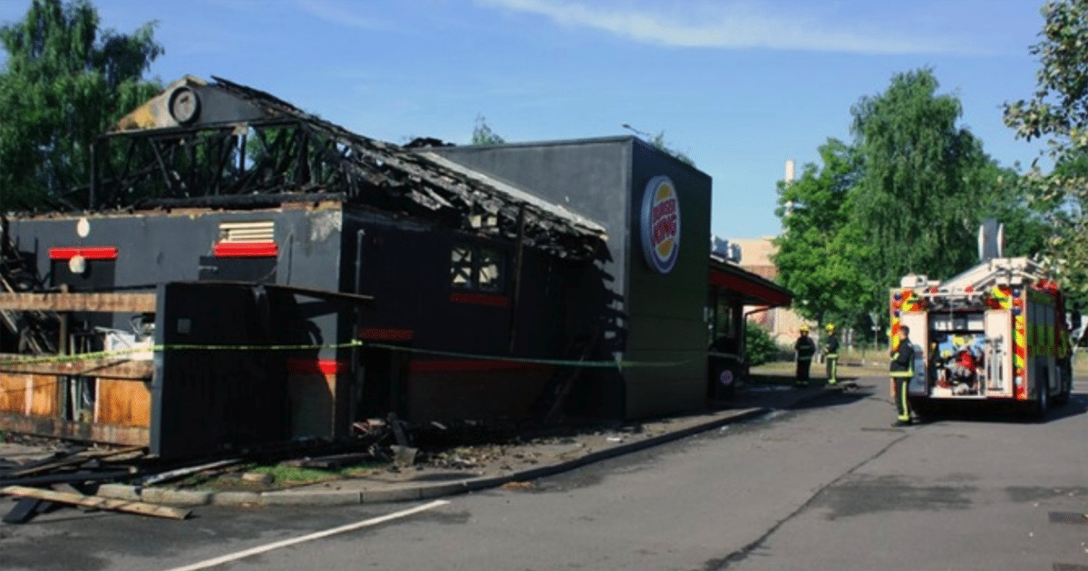 Burger king fire in milton keynes