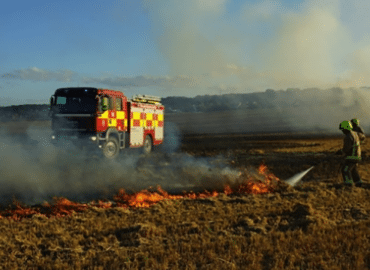Fire in nearby field