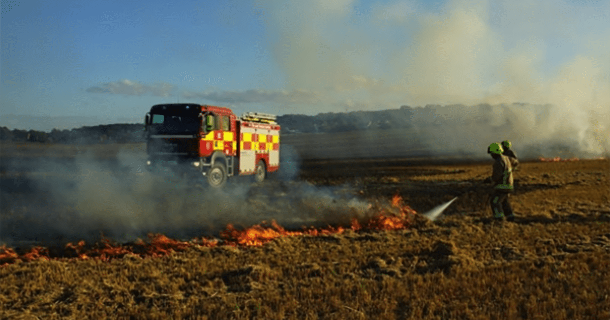Fire in nearby field