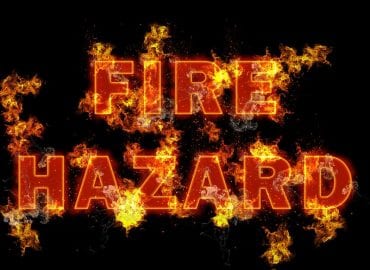 fire hazard text