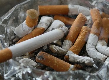 Ashtray With Cigarettes