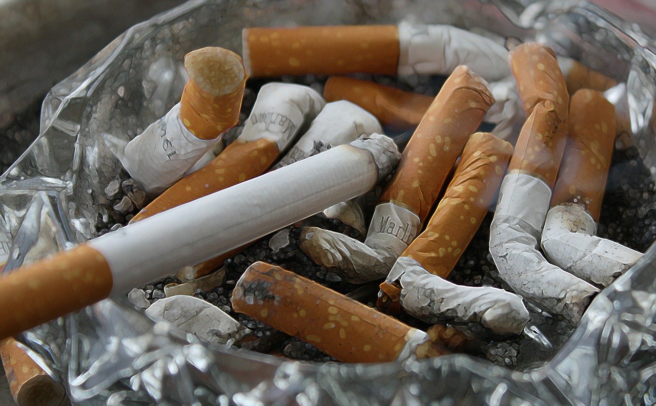 Ashtray With Cigarettes